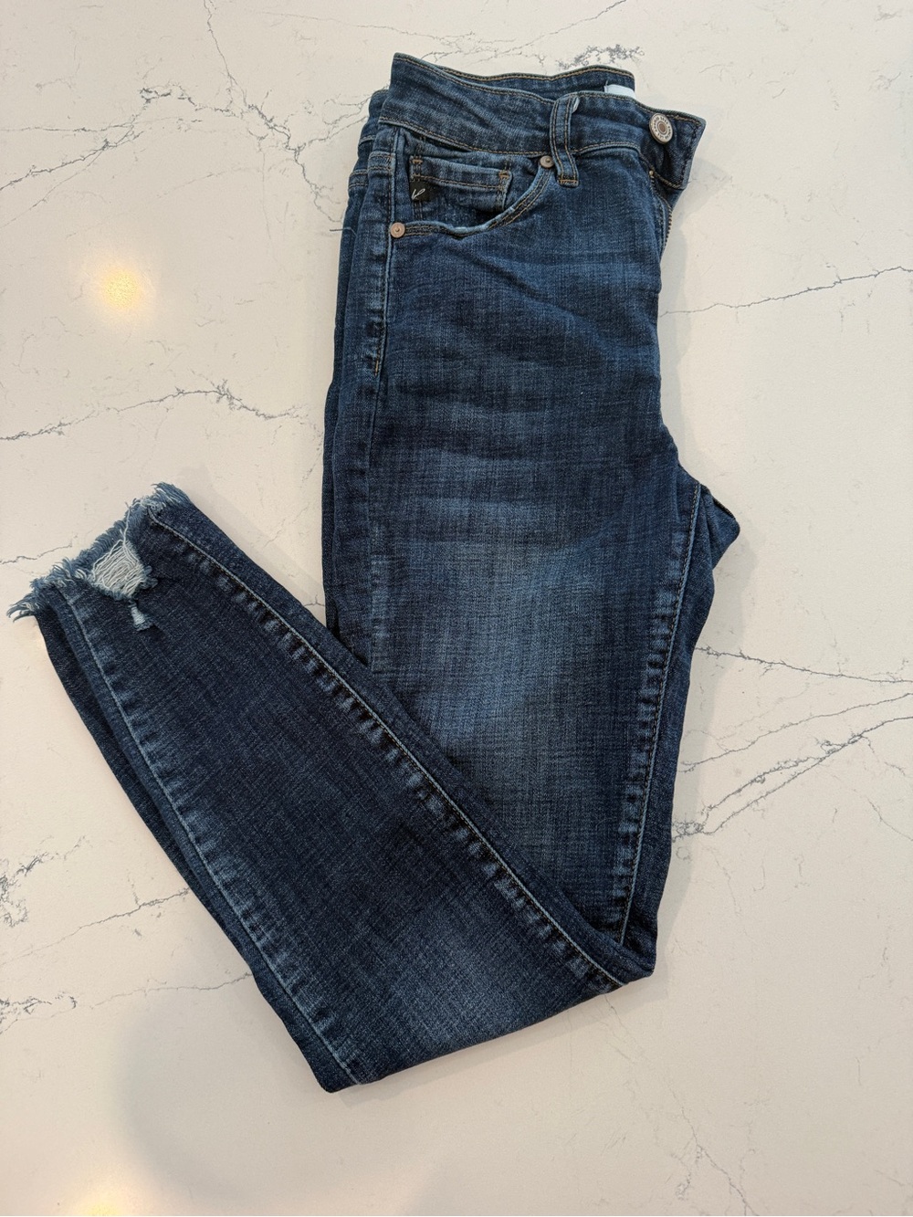 KanCan Dark Blue Distressed Skinny Jeans